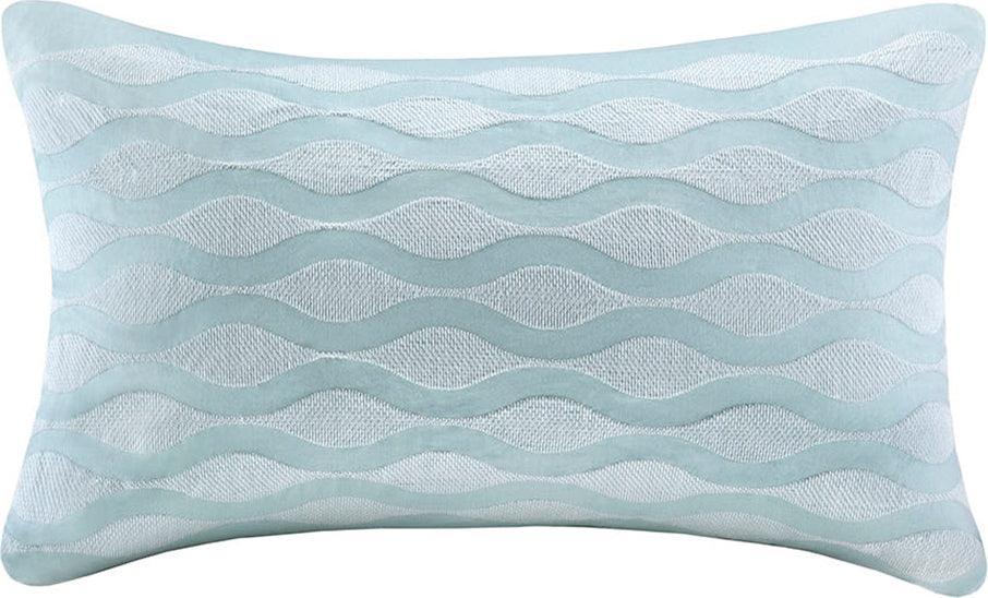 Olliix.com Pillows - Maya Coastal Bay Oblong Pillow 12x20" Blue