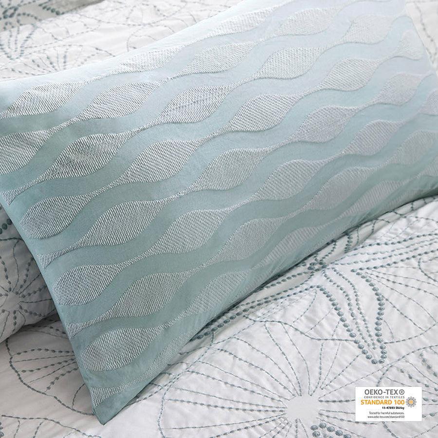 Olliix.com Pillows - Maya Coastal Bay Oblong Pillow 12x20" Blue