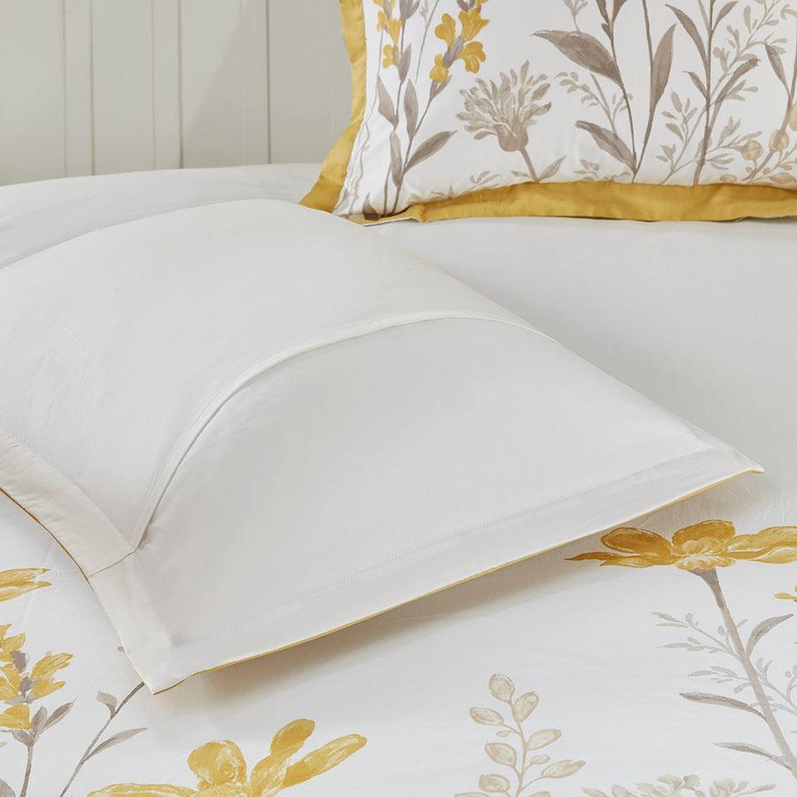 Olliix.com Comforters & Blankets - Meadow King/California King 5 Piece Cotton Comforter Set Yellow