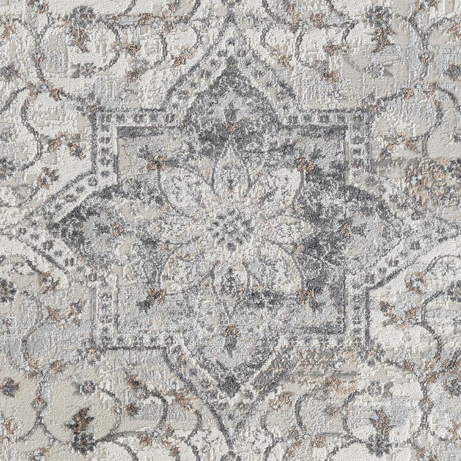 Olliix.com Indoor Rugs - Medallion Woven Area Rug Grey MP35-8033