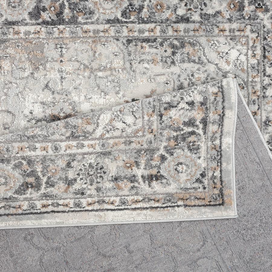 Olliix.com Indoor Rugs - Medallion Woven Area Rug Grey MP35-8033