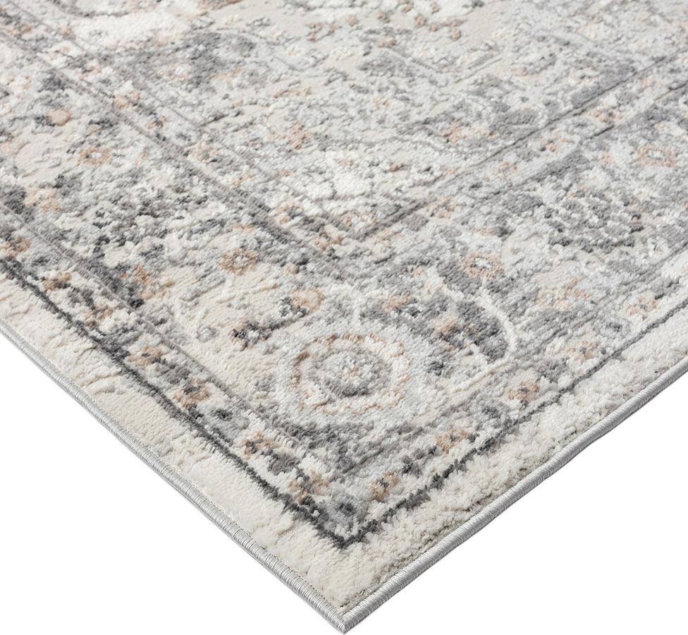 Olliix.com Indoor Rugs - Medallion Woven Area Rug Grey MP35-8033
