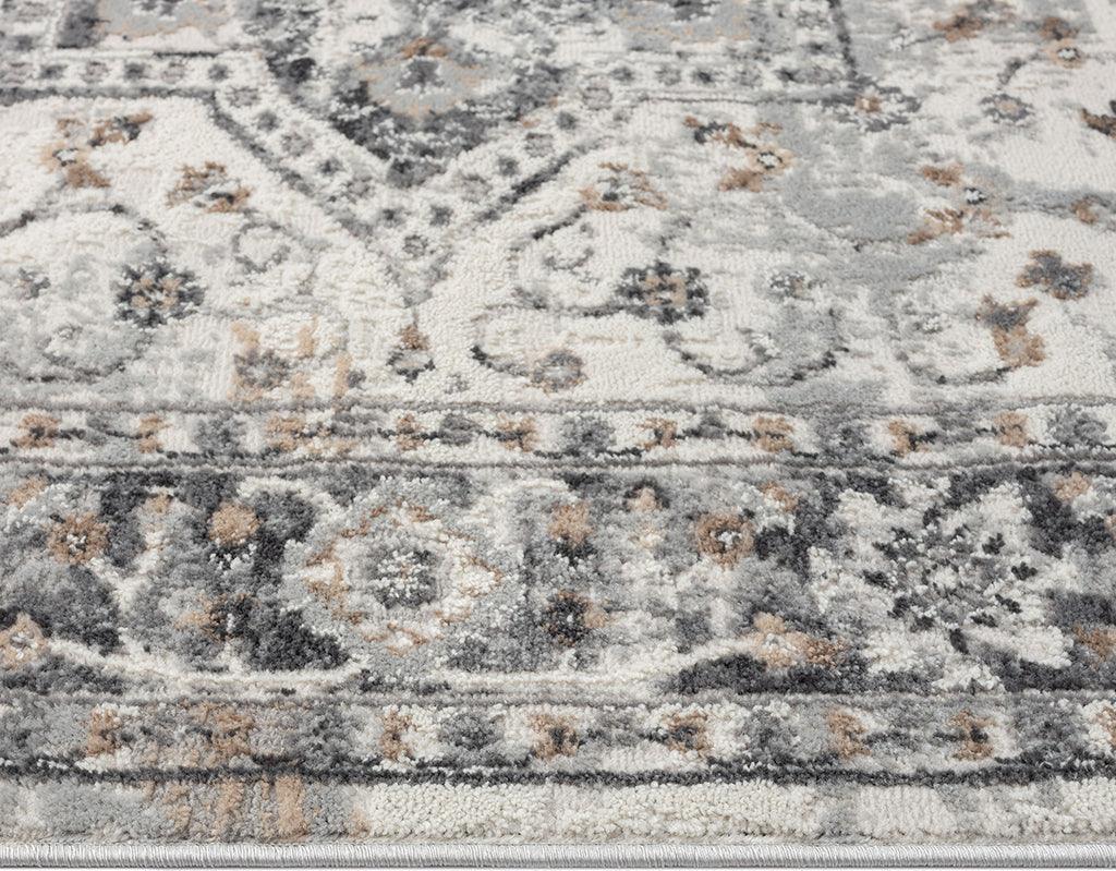 Olliix.com Indoor Rugs - Medallion Woven Area Rug Grey MP35-8033