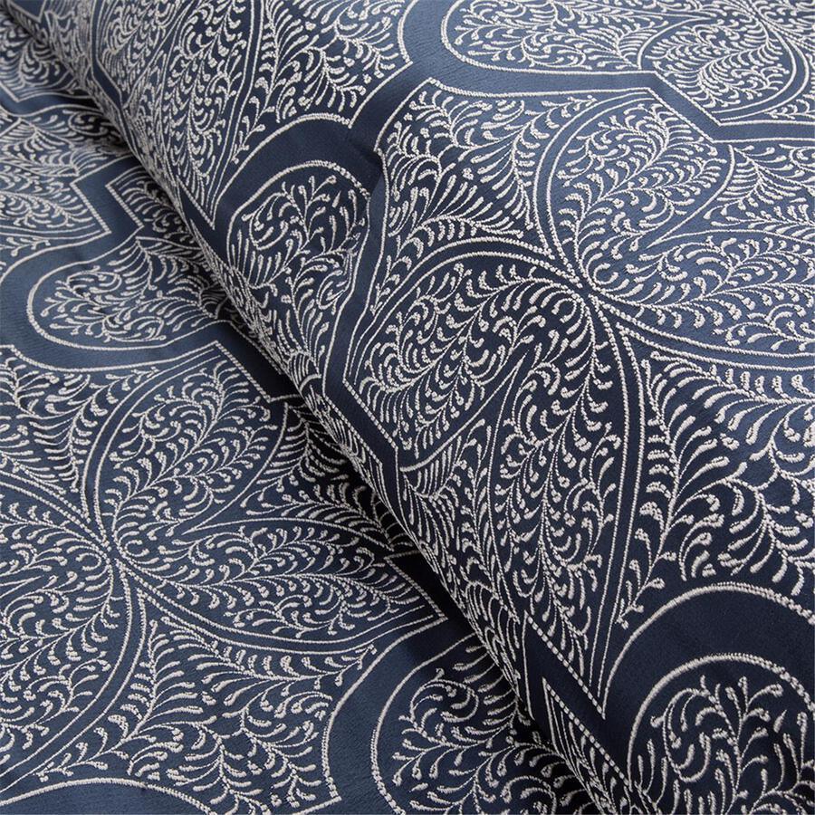 Olliix.com Comforters & Blankets - Medina 8 Piece Jacquard Comforter Set Navy