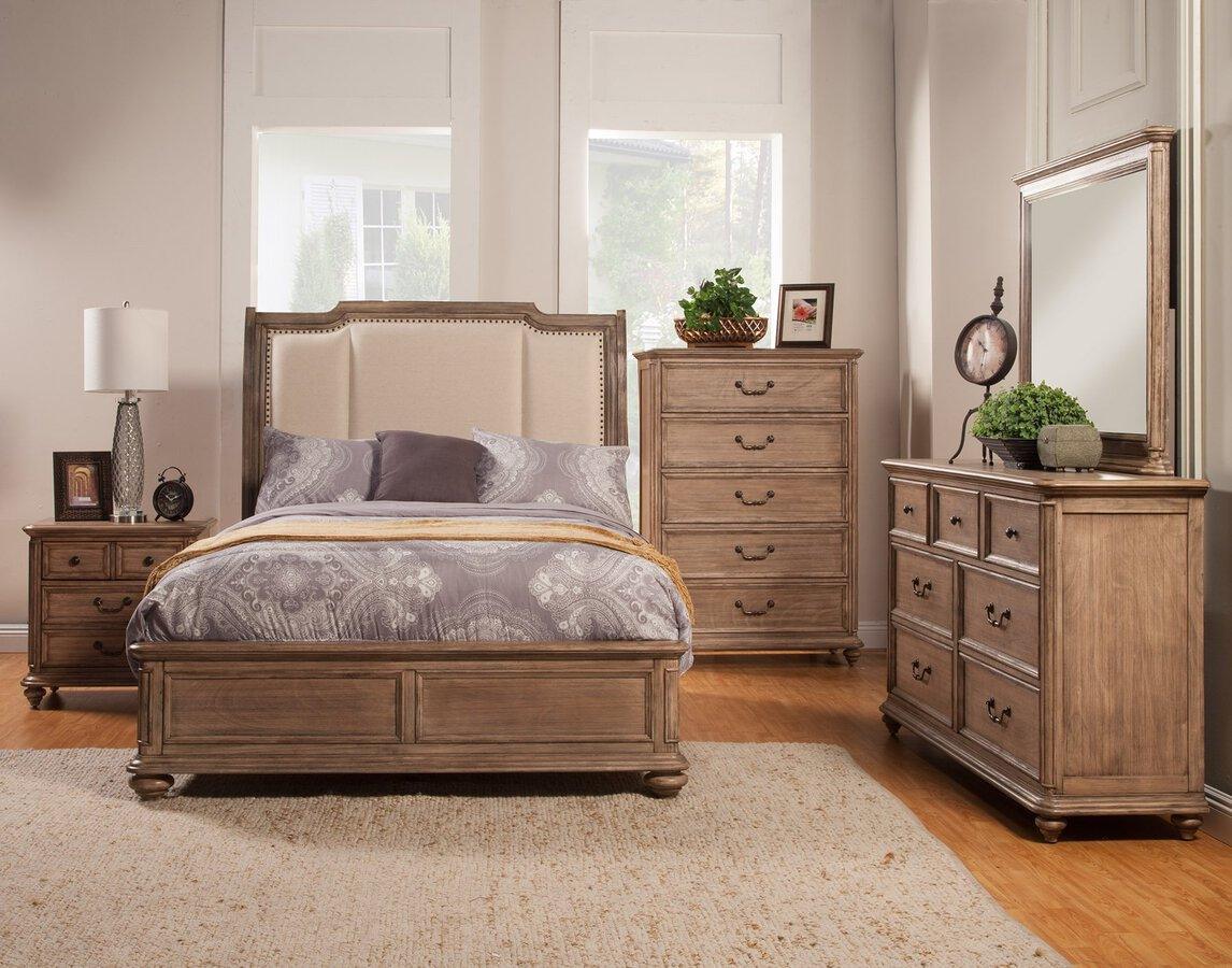 Alpine Furniture Beds - Melbourne Queen Sleigh Bed French Truffle