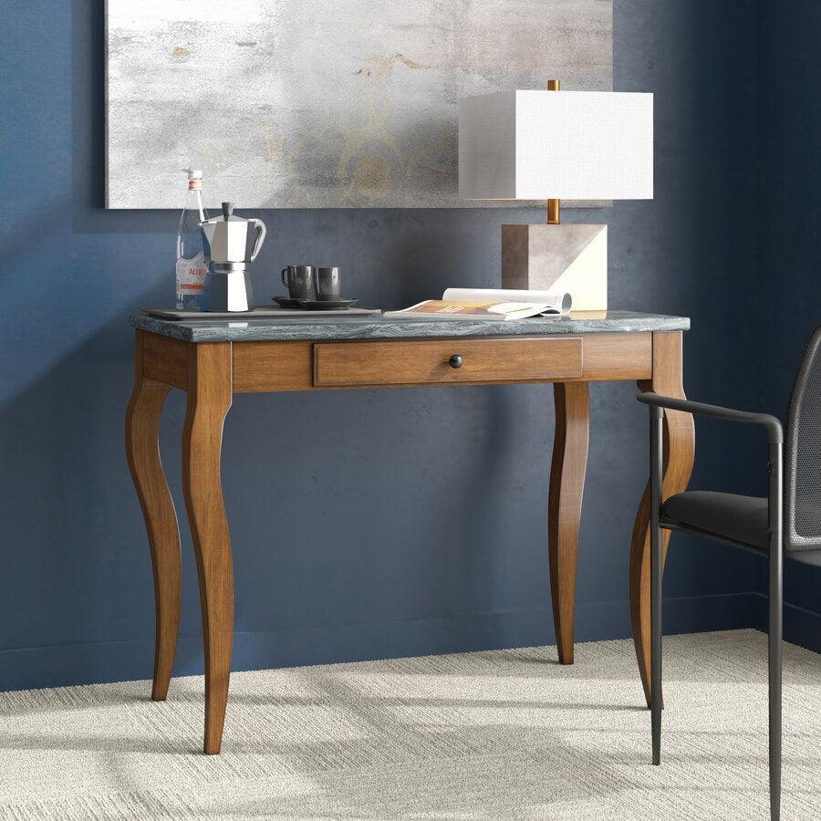 Elements Desks - Melony Desk with Marble Top in Grey