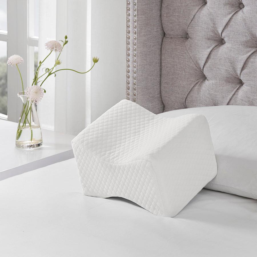 Olliix.com Pillows - Memory Casual Foam Knee Pillow 11x8.5.x7" White