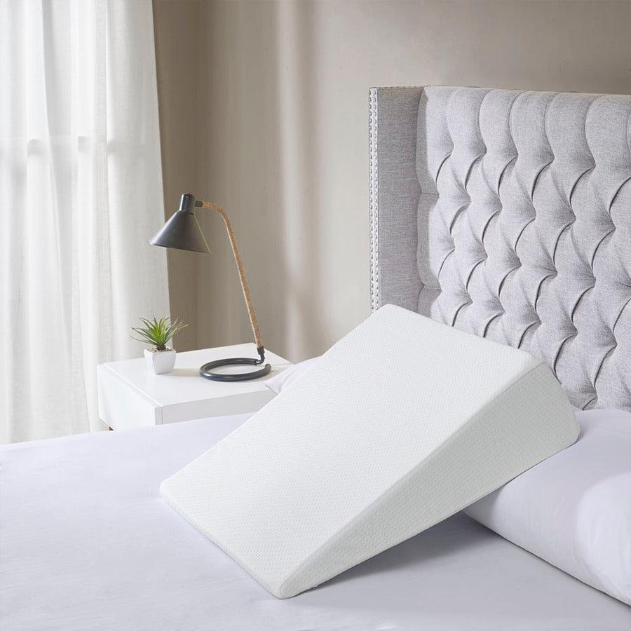 Olliix.com Pillows - Memory Casual Foam Wedge Pillow 22"W x 24"L x 7"H White