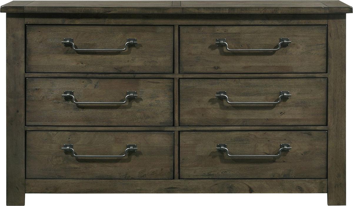 Elements Dressers - Memphis 6-Drawer Dresser in Grey Antique Grey
