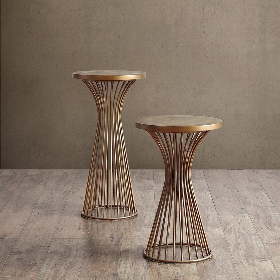 Olliix.com Side & End Tables - Mercer 30" Pedestal Bronze