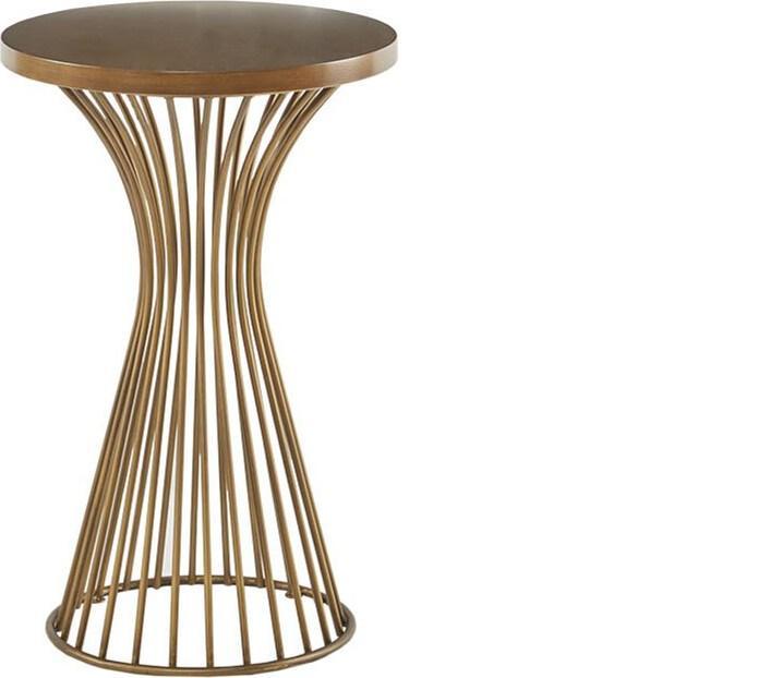 Olliix.com Side & End Tables - Mercer 30" Pedestal Bronze