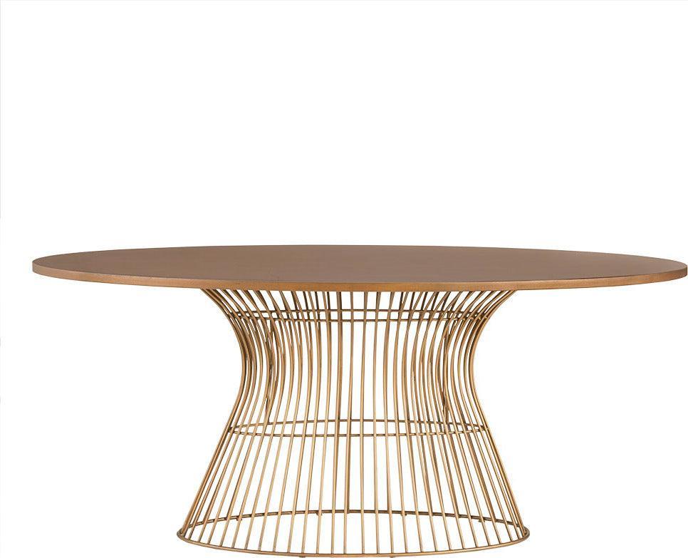 Olliix.com Dining Tables - Mercer Mid-Century Oval Dining Table 70x38.25x30H" Bronze