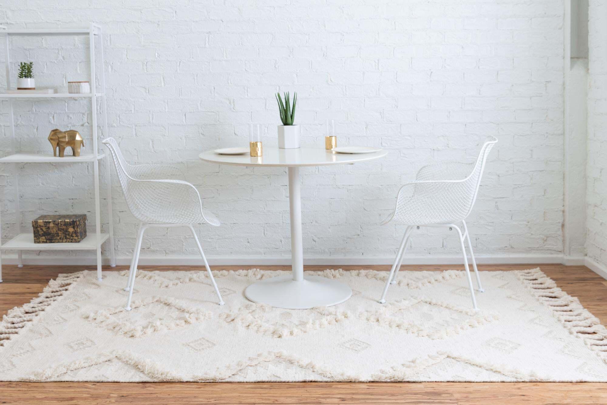 Unique Loom Indoor Rugs - Mesa Geometric Rectangular 8x10 Rug Ivory
