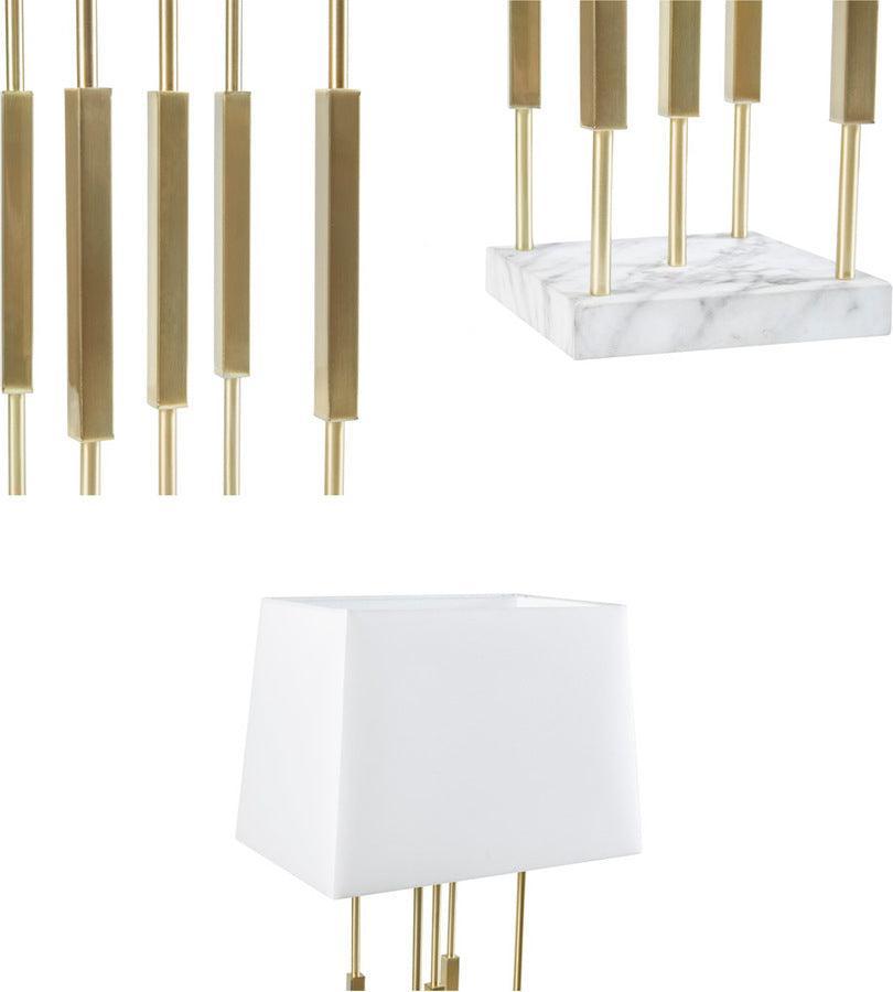 Olliix.com Table Lamps - Metal Table Lamp Gold|White MT153-0068