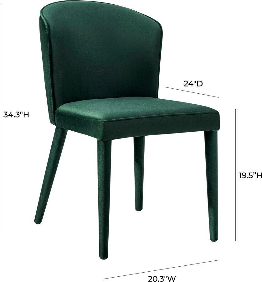 Tov Furniture Accent Chairs - Metropolitan Forest Green Velvet Chair