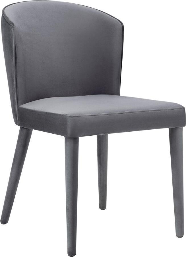 Tov Furniture Dining Chairs - Metropolitan Grey Velvet Chair