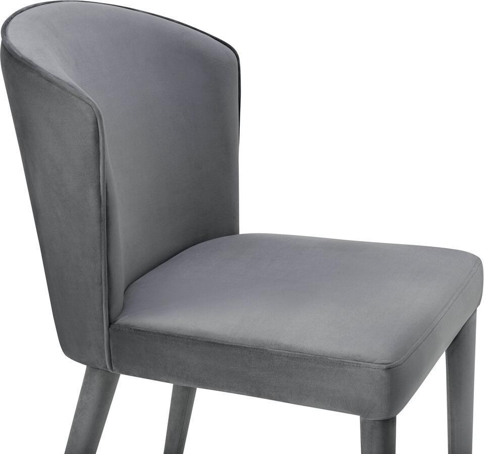 Tov Furniture Dining Chairs - Metropolitan Grey Velvet Chair