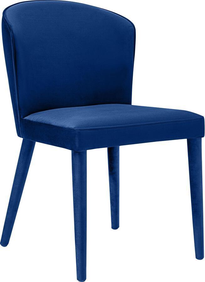 Tov Furniture Accent Chairs - Metropolitan Navy Velvet Chair