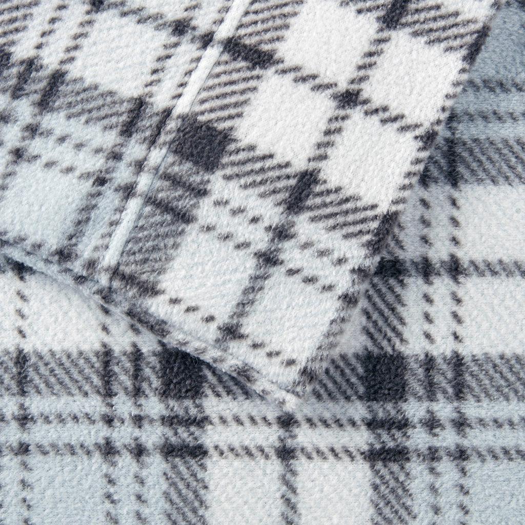 Olliix.com Sheets & Sheet Sets - Micro Fleece Full Knitted Sheet Set Gray