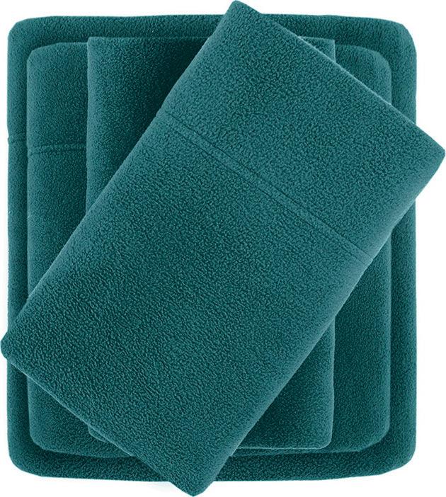 Olliix.com Sheets & Sheet Sets - Micro Fleece Full Sheet Set Teal