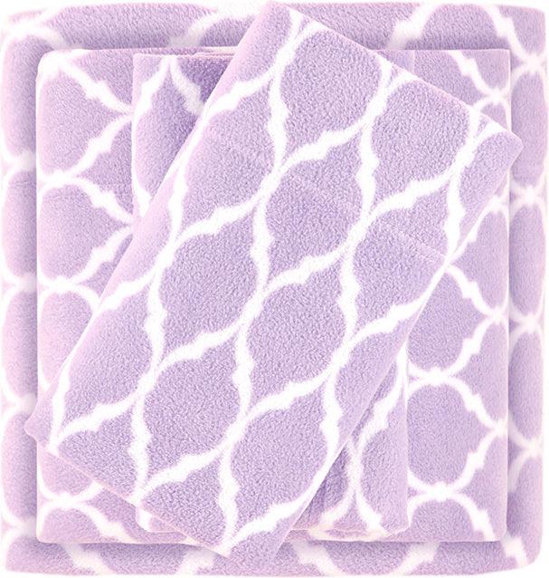 Olliix.com Sheets & Sheet Sets - Micro Fleece King Sheet Set Purple