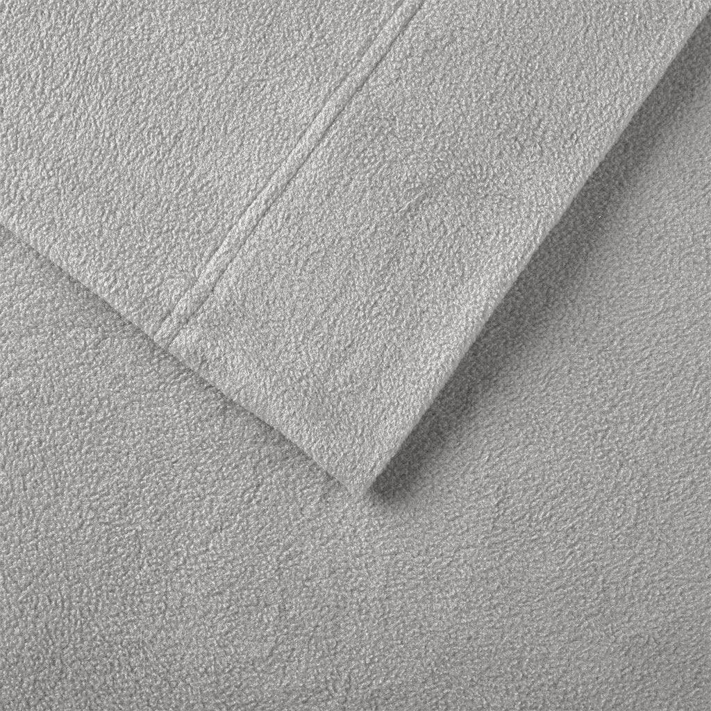 Olliix.com Sheets & Sheet Sets - Micro Fleece Queen Sheet Set Gray