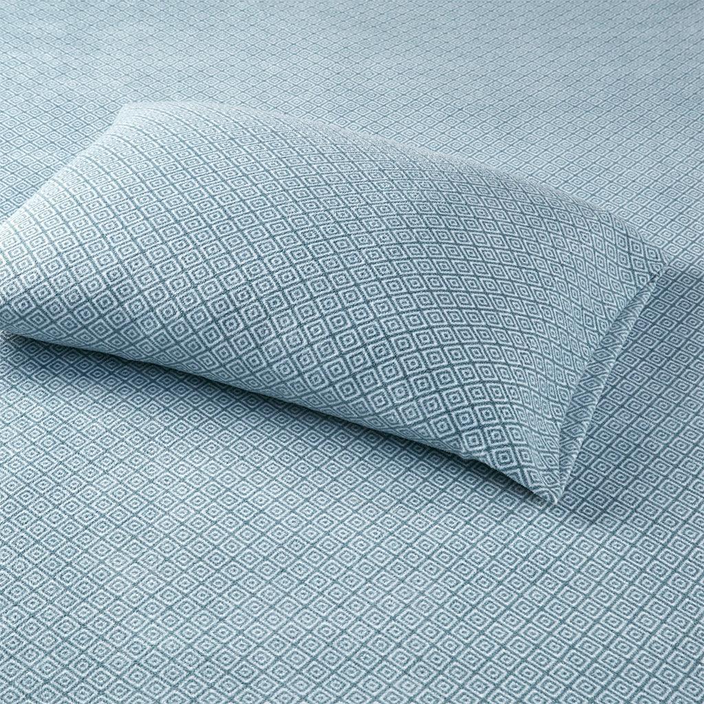 Olliix.com Sheets & Sheet Sets - Micro Fleece Twin Sheet Set Blue Diamond