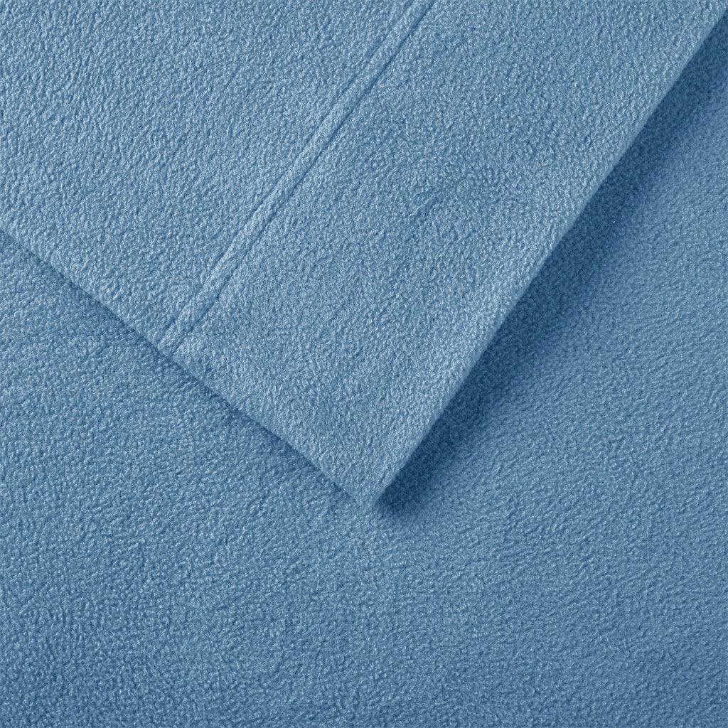 Olliix.com Sheets & Sheet Sets - Micro Fleece Twin Sheet Set Blue