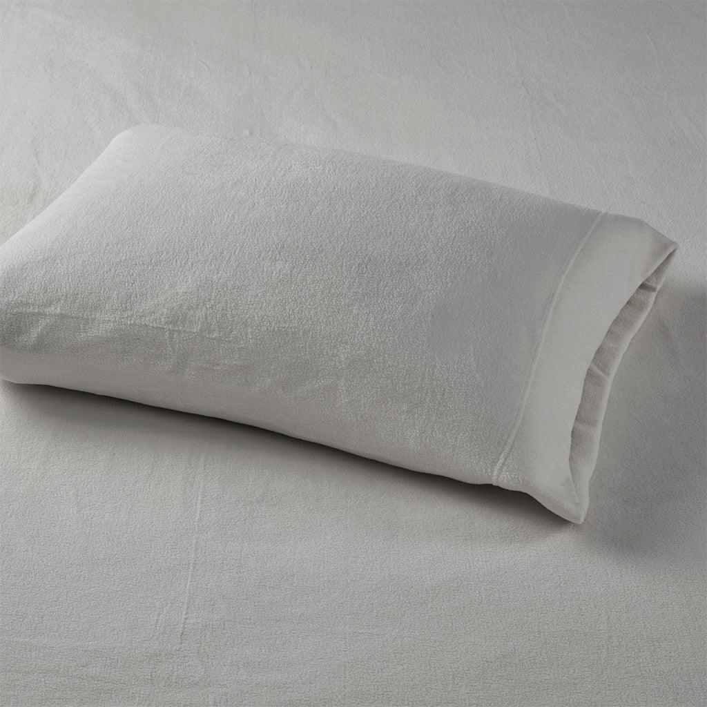 Olliix.com Sheets & Sheet Sets - Micro Fleece Twin Sheet Set Gray