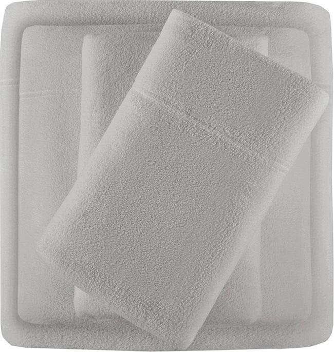 Olliix.com Sheets & Sheet Sets - Micro Fleece Twin Sheet Set Gray