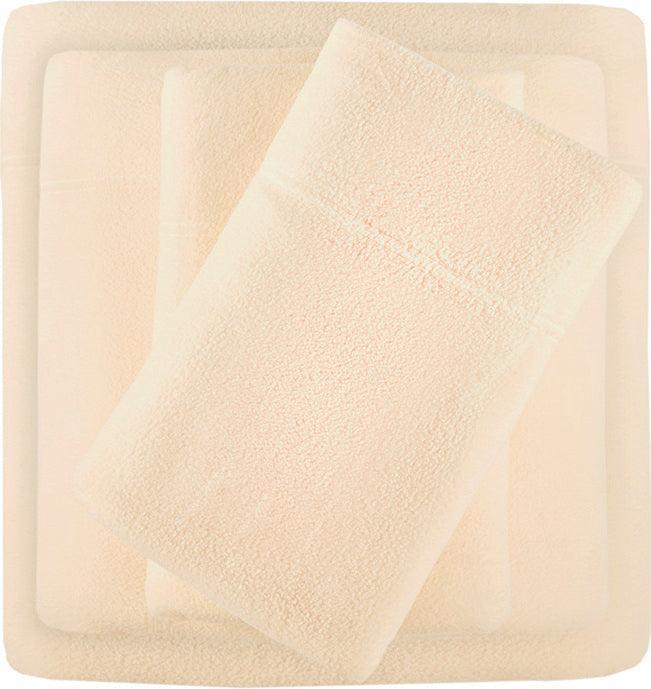 Olliix.com Sheets & Sheet Sets - Micro Fleece Twin Sheet Set Ivory
