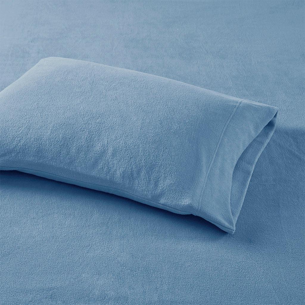Olliix.com Sheets & Sheet Sets - Micro Fleece Twin XL Sheet Set Blue