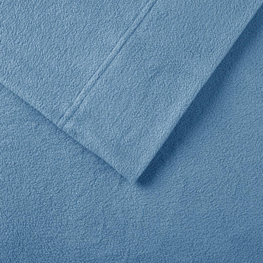 Olliix.com Sheets & Sheet Sets - Micro Fleece Twin XL Sheet Set Blue