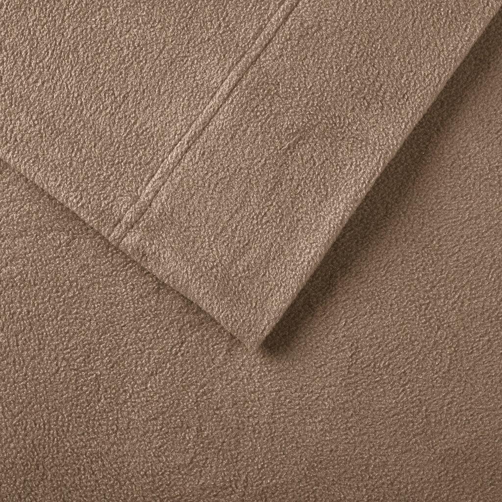 Olliix.com Sheets & Sheet Sets - Micro Fleece Twin XL Sheet Set Brown