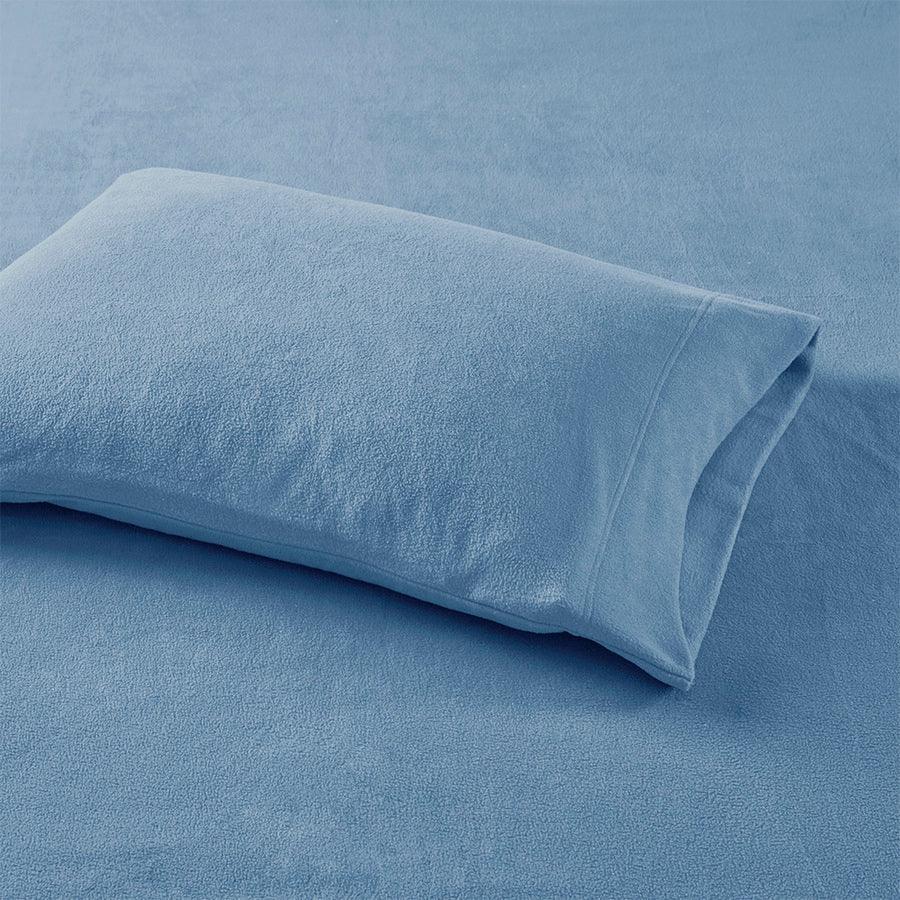 Olliix.com Sheets & Sheet Sets - Micro Full Fleece Sheet Set Blue