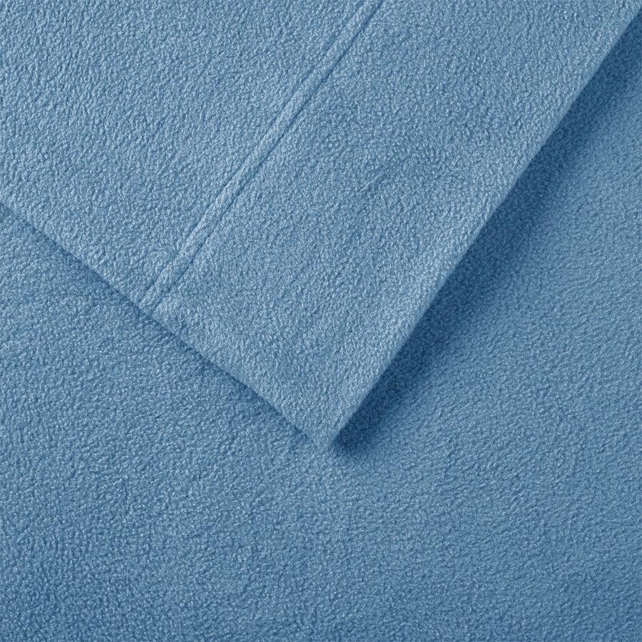 Olliix.com Sheets & Sheet Sets - Micro Full Fleece Sheet Set Blue