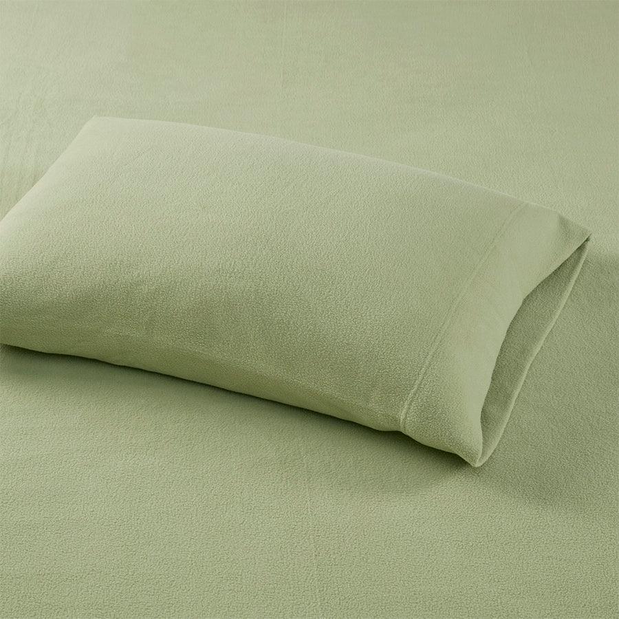 Olliix.com Sheets & Sheet Sets - Micro King Fleece Sheet Set Green