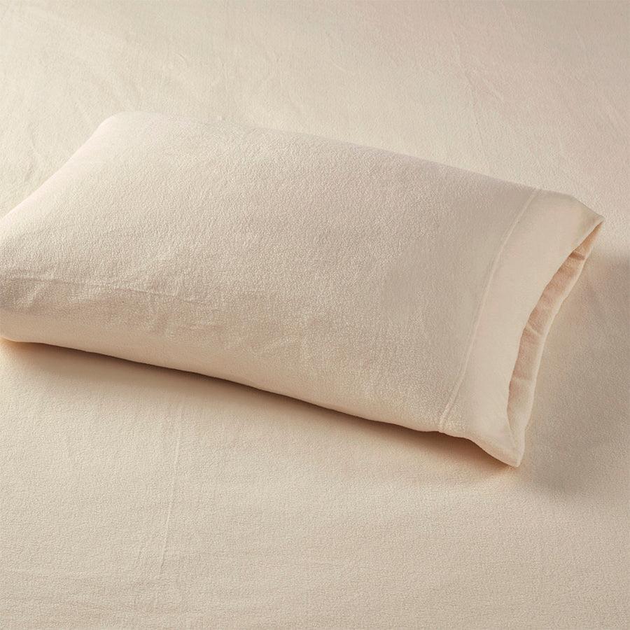 Olliix.com Sheets & Sheet Sets - Micro Queen Fleece Sheet Set Khaki
