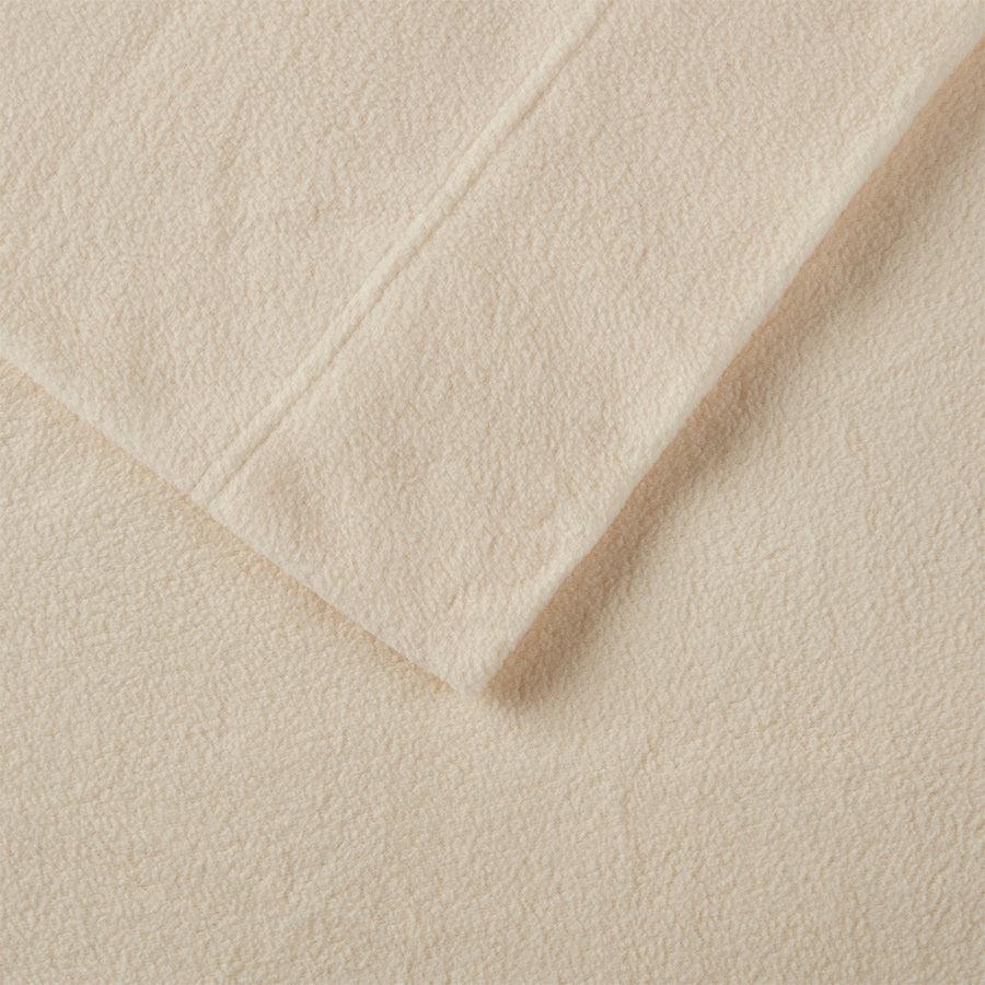 Olliix.com Sheets & Sheet Sets - Micro Queen Fleece Sheet Set Khaki