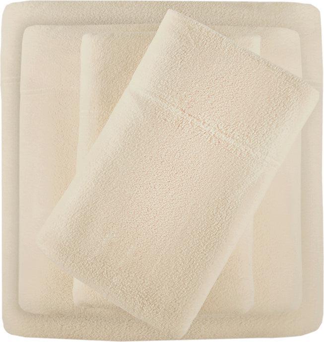 Olliix.com Sheets & Sheet Sets - Micro Queen Fleece Sheet Set Khaki