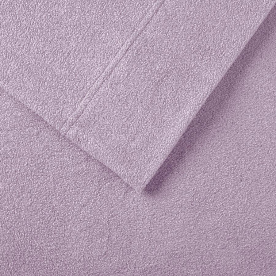 Olliix.com Sheets & Sheet Sets - Micro Twin XL Fleece Sheet Set Lavender