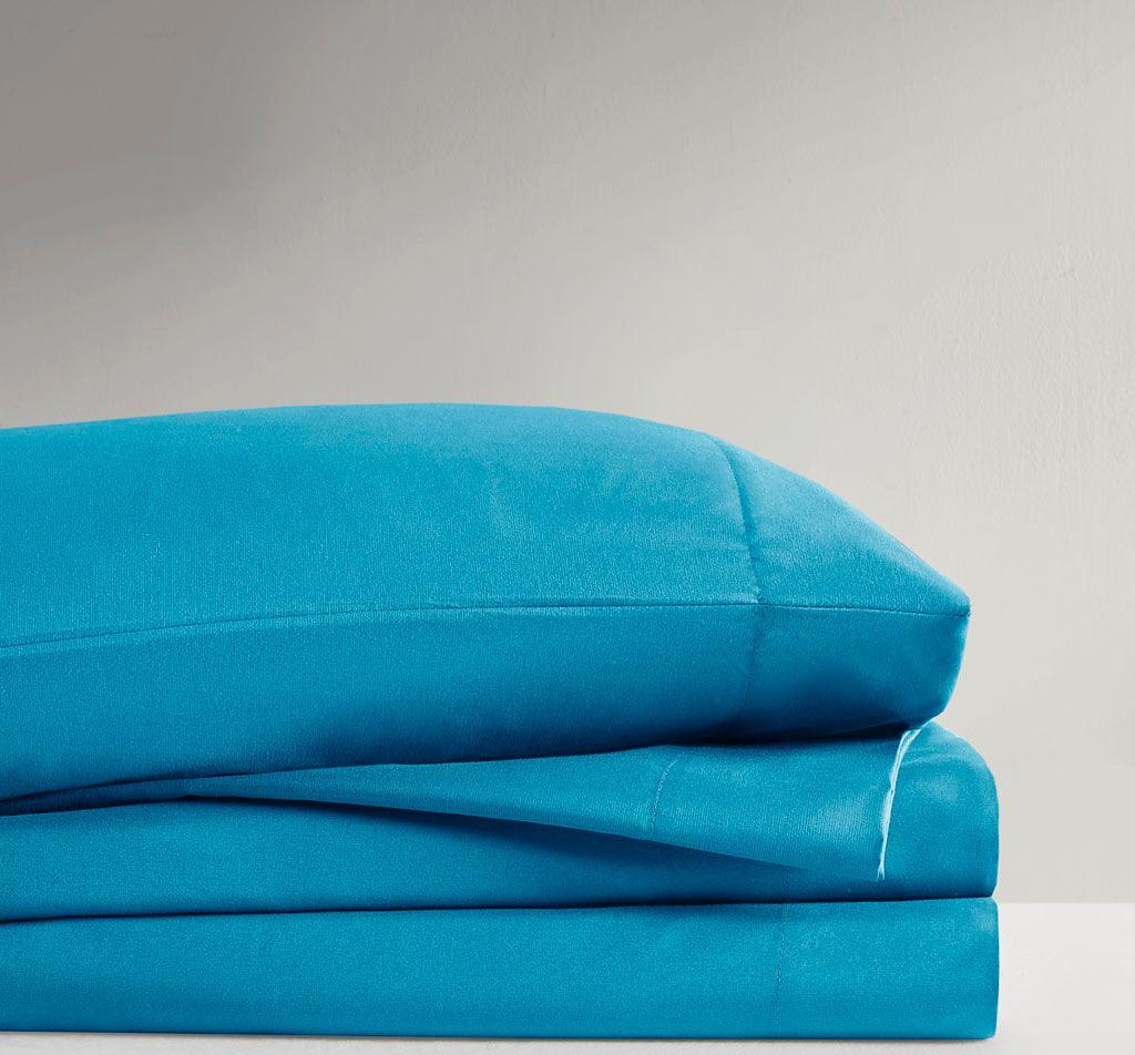 Olliix.com Sheets & Sheet Sets - Microfiber Full Sheet Set Teal