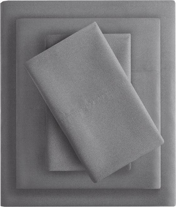 Olliix.com Sheets & Sheet Sets - Microfiber King Sheet Set Charcoal