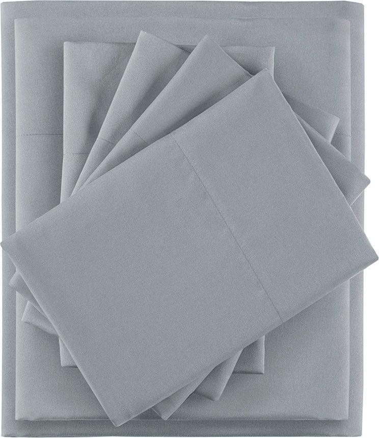 Olliix.com Sheets & Sheet Sets - Microfiber Queen Sheet Set Gray