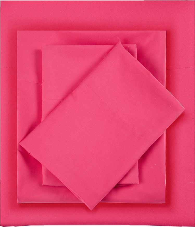 Olliix.com Sheets & Sheet Sets - Microfiber Queen Wrinkle Free Sheet Set Pink