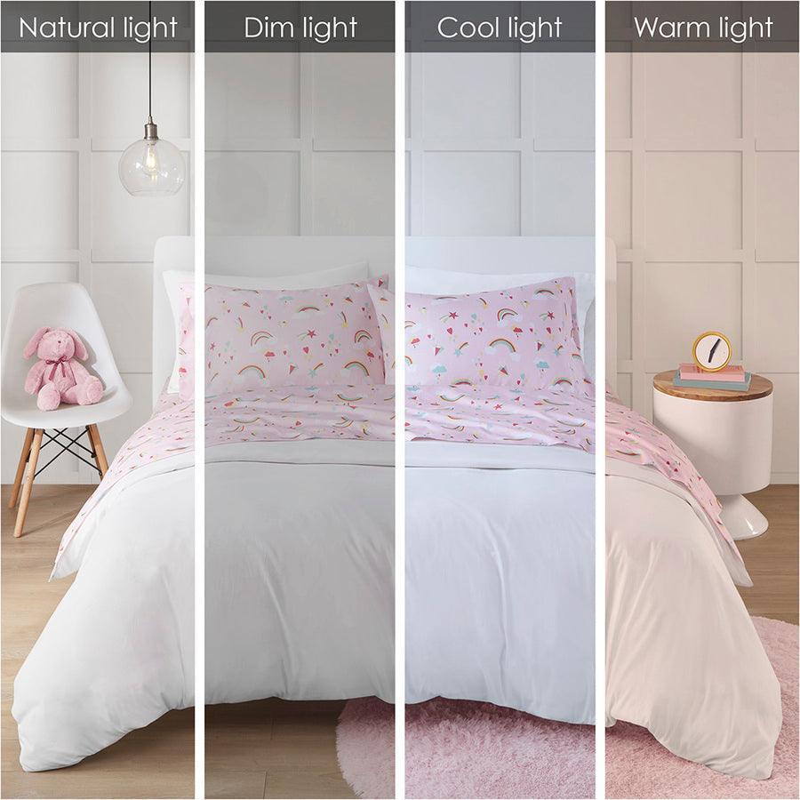 Olliix.com Sheets & Sheet Sets - Microfiber Sheet Set Rainbow MZ20-0636
