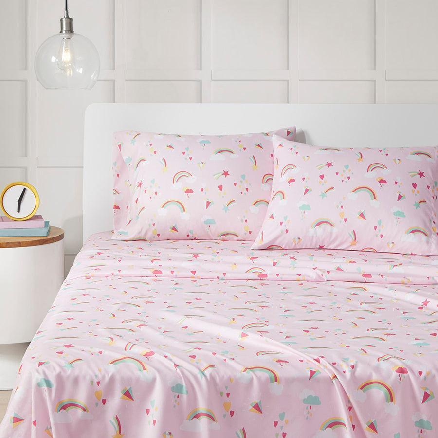 Olliix.com Sheets & Sheet Sets - Microfiber Sheet Set Rainbow MZ20-0636