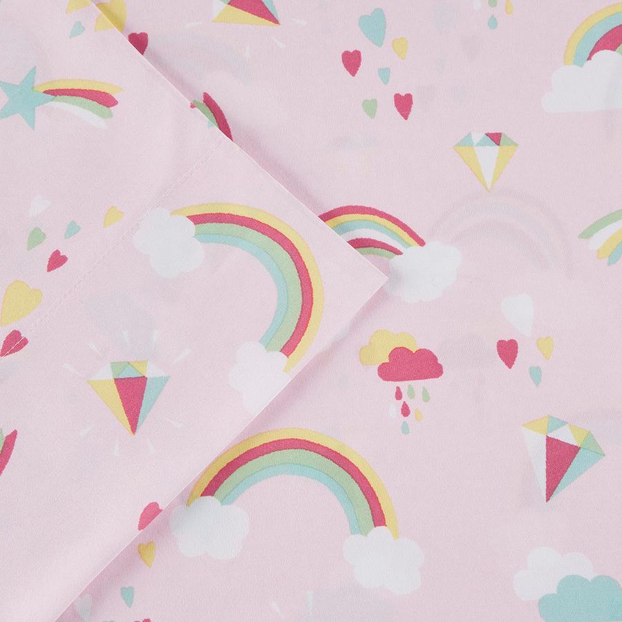 Olliix.com Sheets & Sheet Sets - Microfiber Sheet Set Rainbow MZ20-0636