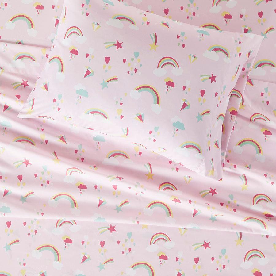 Olliix.com Sheets & Sheet Sets - Microfiber Sheet Set Rainbow MZ20-0636