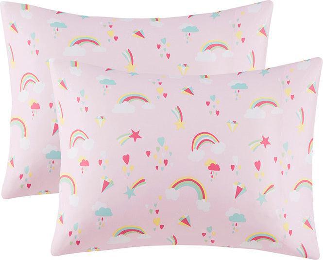 Olliix.com Sheets & Sheet Sets - Microfiber Sheet Set Rainbow MZ20-0636